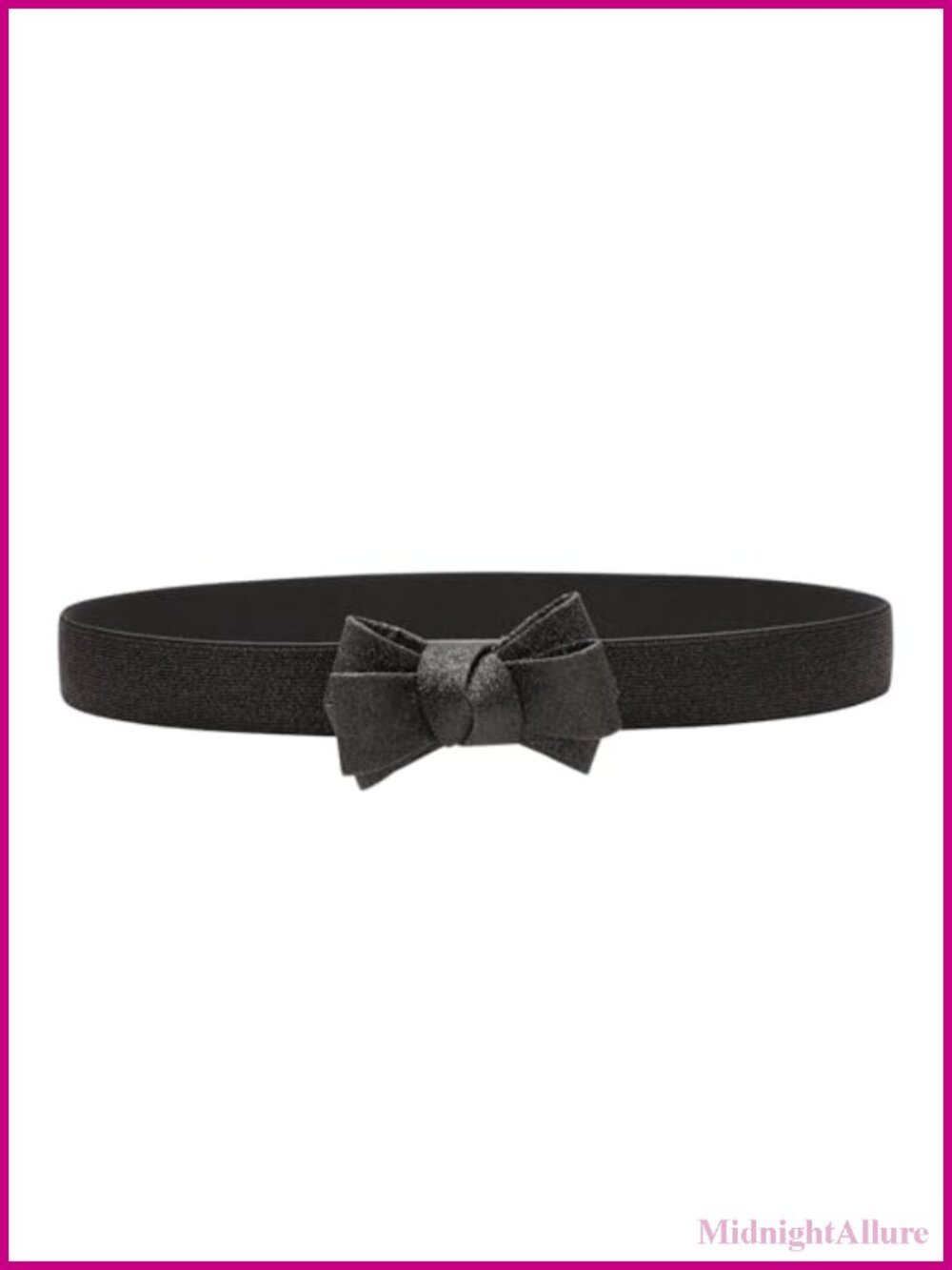 Skinny Elastic Glitter Bow Belt Slim Waist Stretch for Dress
